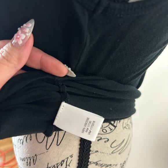 Mossimo Y2K Lace Trim Babydoll Embroidered Top Boho Feminine Dainty Classic 90s - Picture 11 of 11